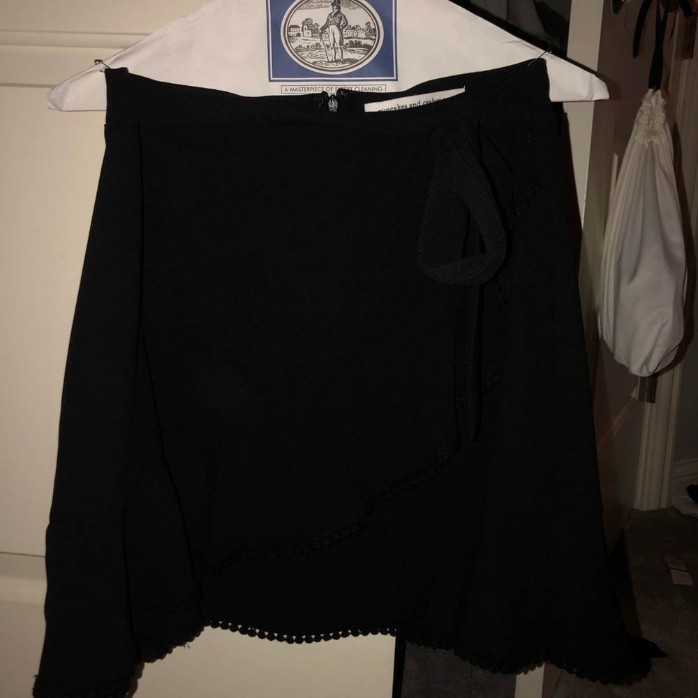 black layered skirt